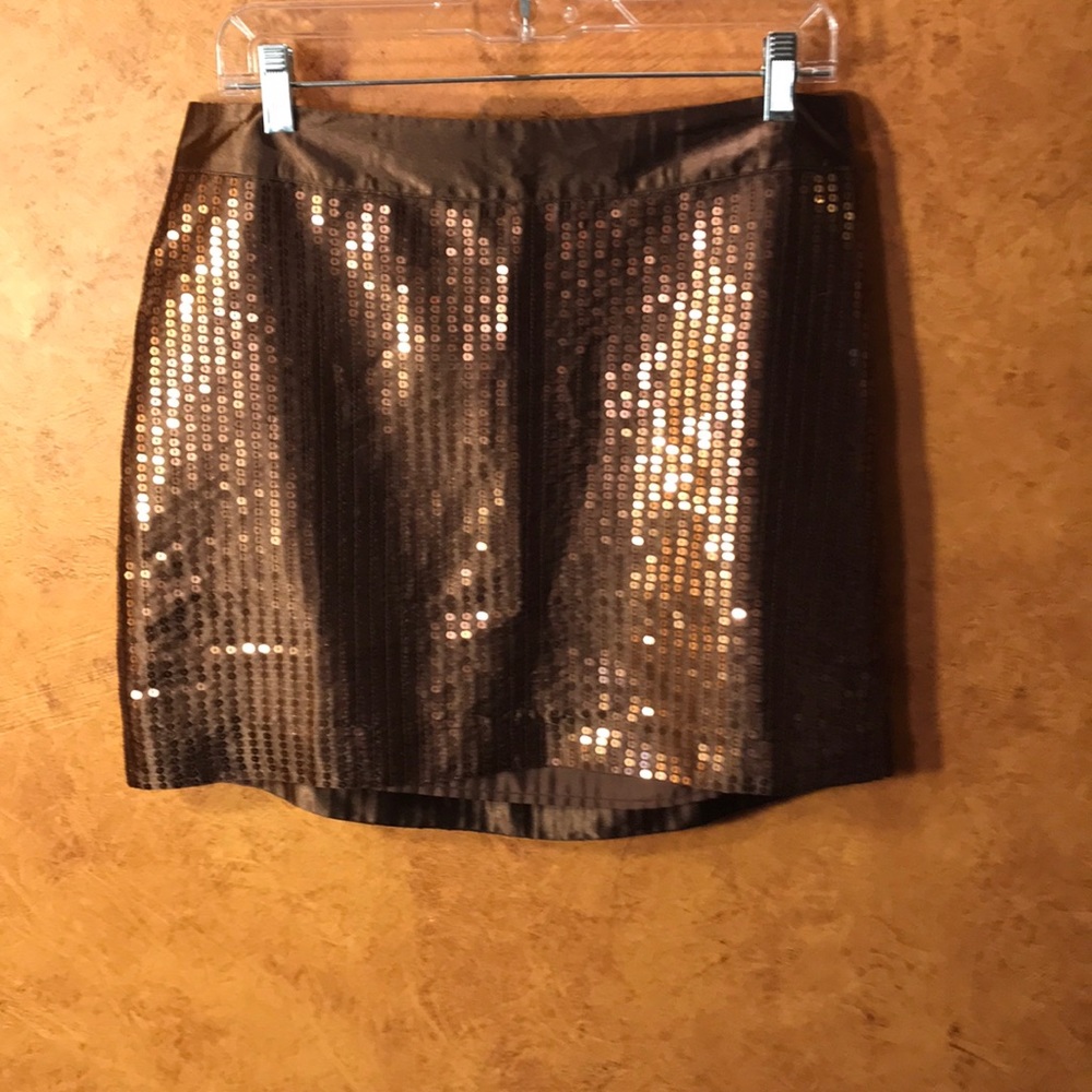 GAP Bronze Sequin Mini Skirt